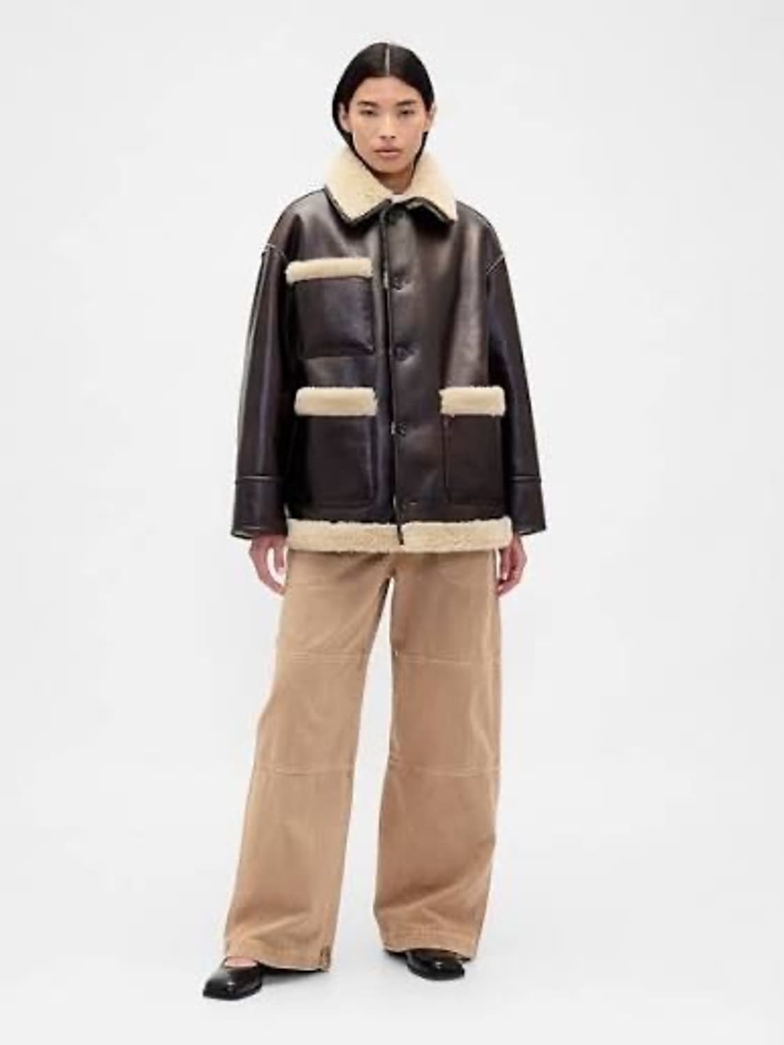 갭 샌디리앙 리버시블 비건 레더 재킷 S/M 상품이미지3