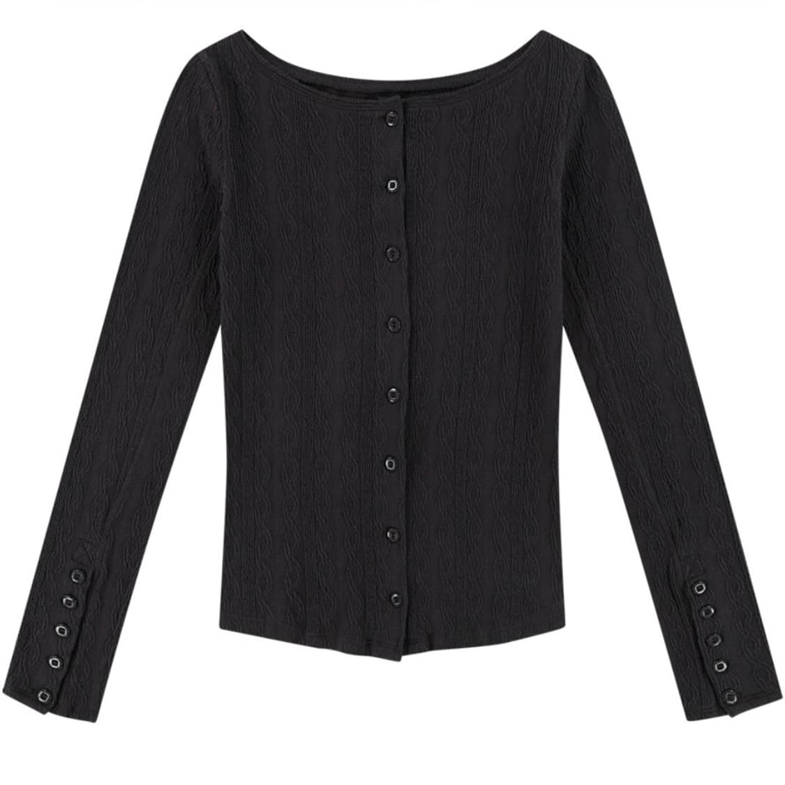 [새상품] 코이세이오 투웨이 롱슬리브 티셔츠 차콜 상품이미지1