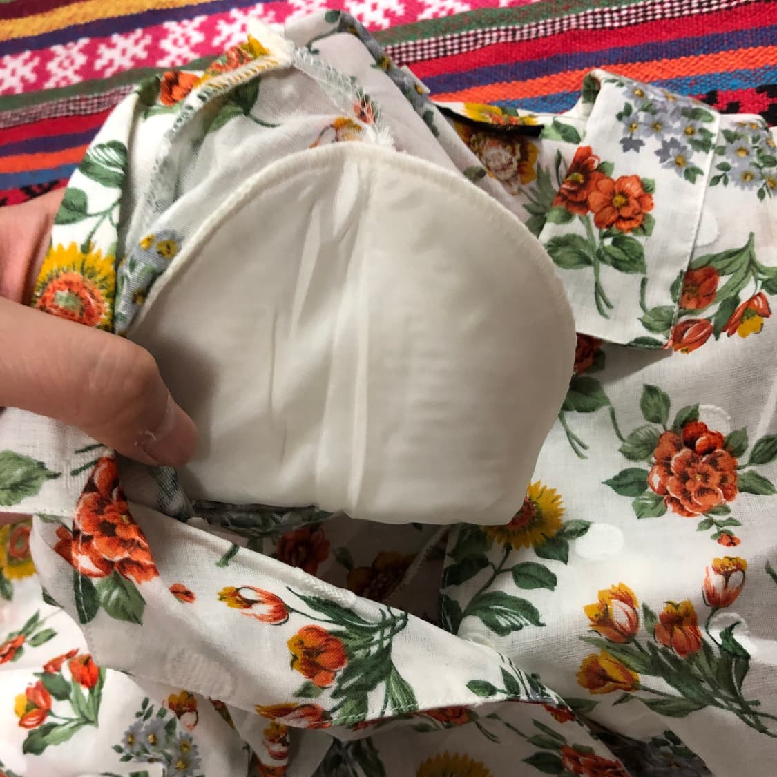 플라워 패턴 반팔 블라우스 상품이미지2