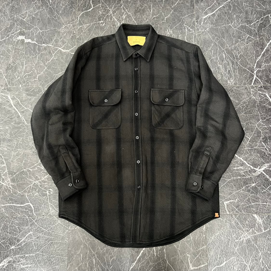 NOWOS 노우스 블랙 체크 셔츠 자켓 상품이미지1