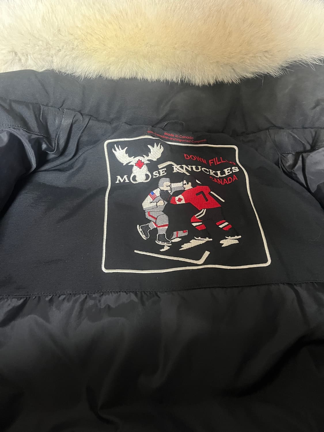 (급처) 무스너클 쓰리쿼터 패딩 블랙 L 상품이미지3