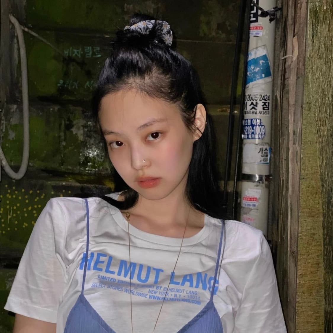 (제니 착용) 헬무트랭 로고 베이비 티셔츠 블랙 XS 새상품 상품이미지1