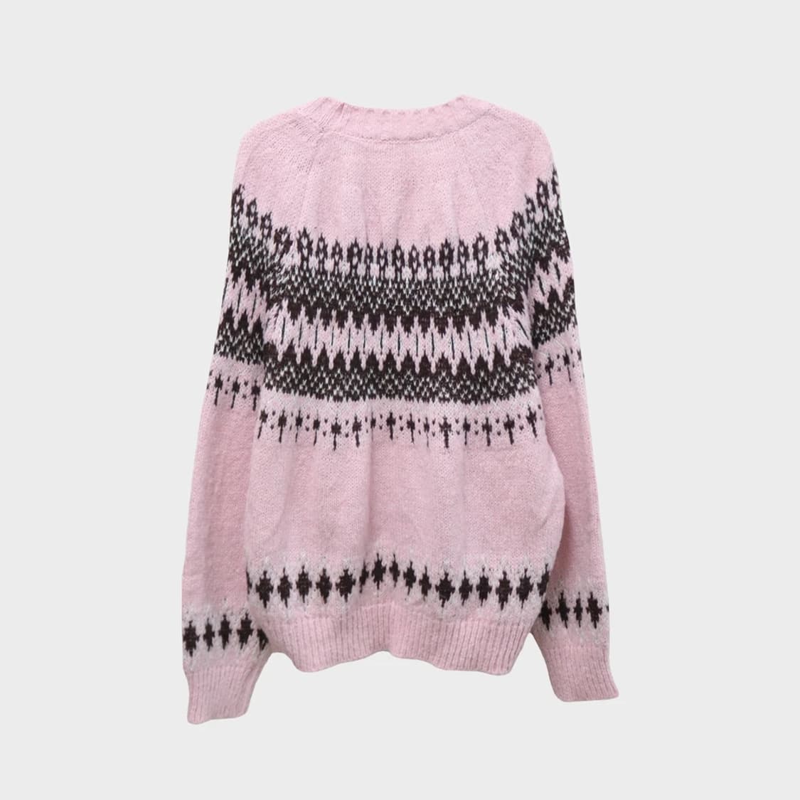 히메갸루 핑크 눈꽃 패턴 니트 61315 상품이미지2