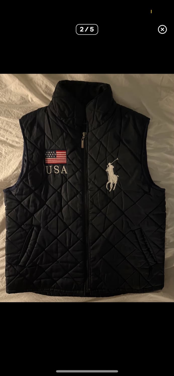 폴로 빅포니 성조기 패딩 조끼 구해요 상품이미지1