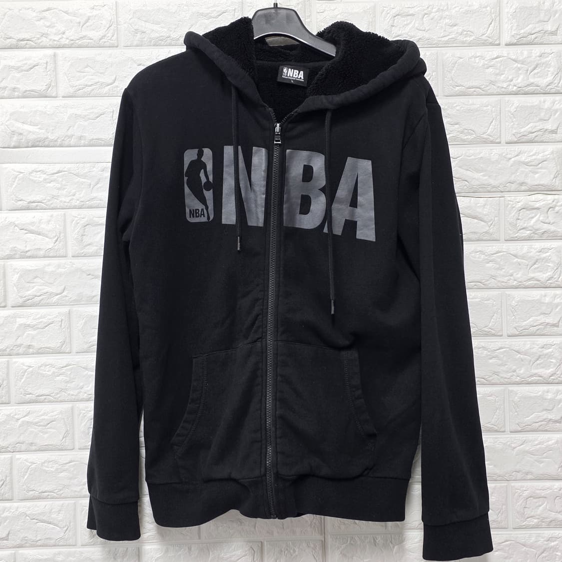 택포// NBA 후리스 후드집업 L 블랙 상품이미지1