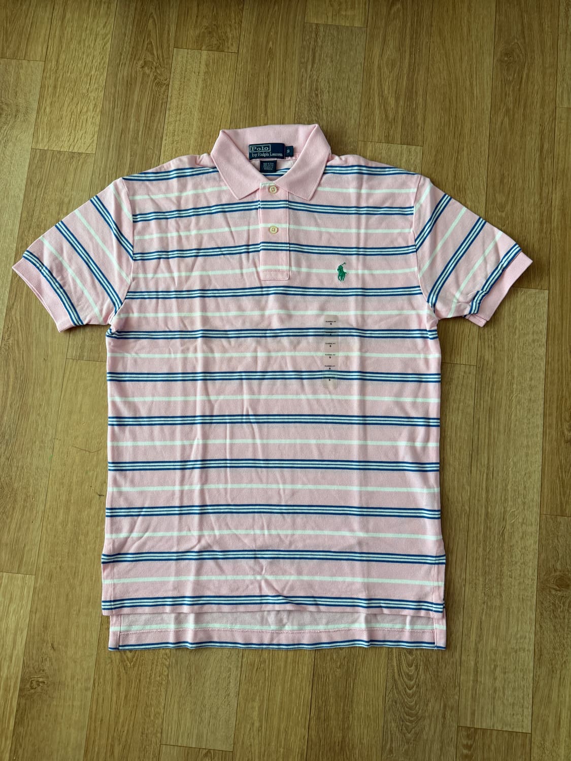 폴로 랄프로렌 스트라이프 반팔 카라티 S 상품이미지1