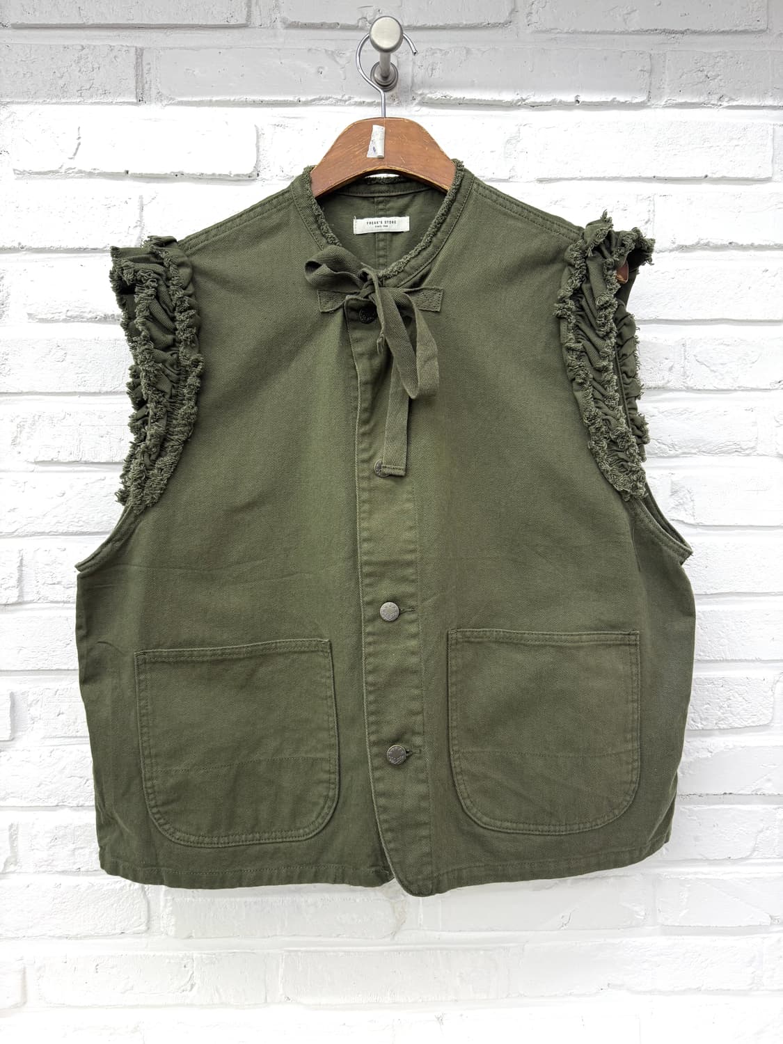 Freaks store 카키 리본 베스트 상품이미지3