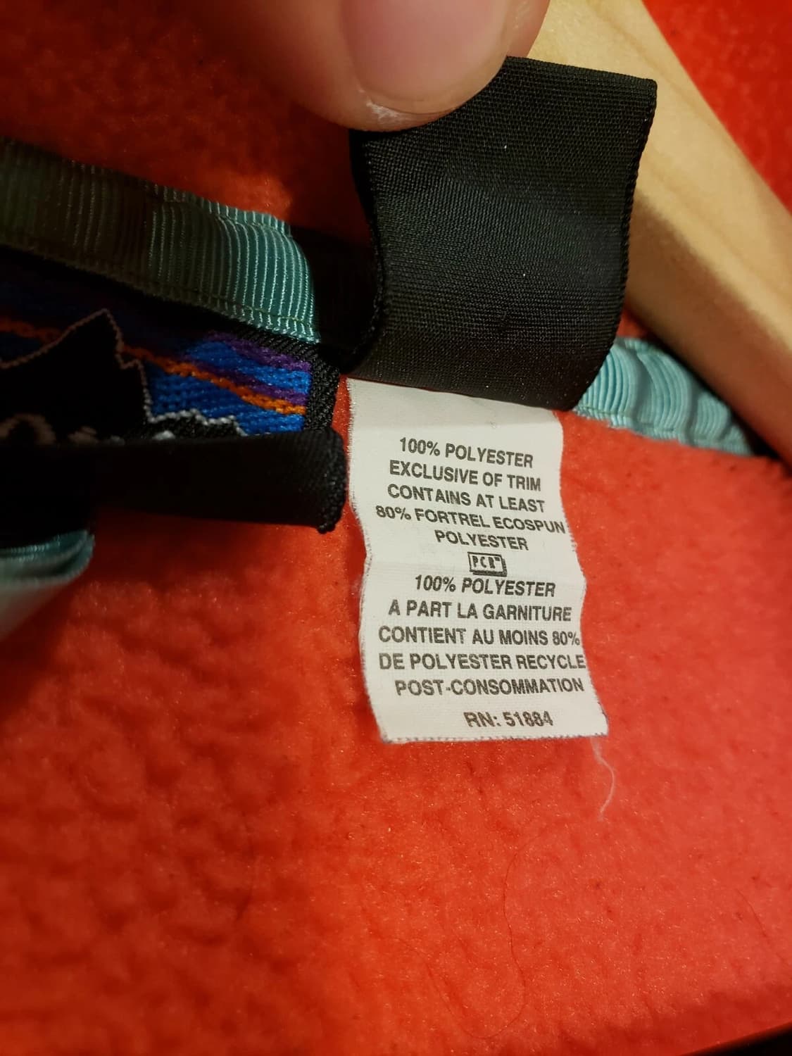 90s 파타고니아 신칠라 스냅-T 오렌지/블루 USA 상품이미지7