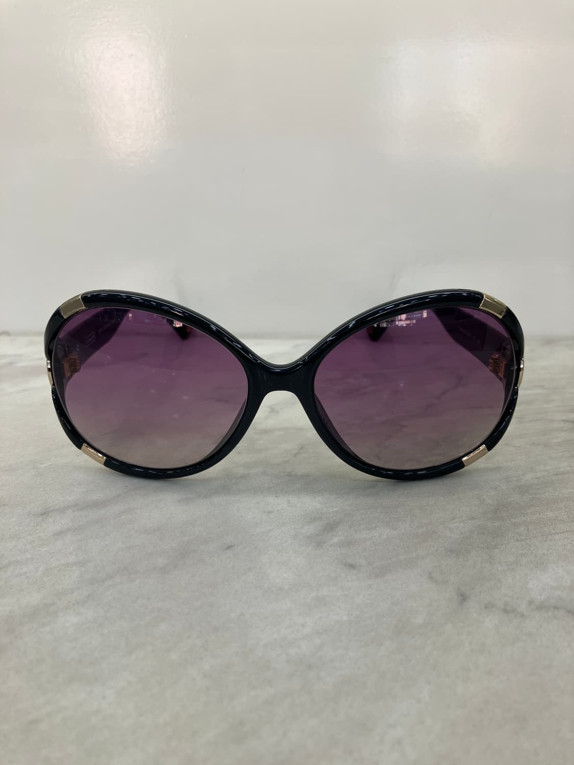 코치 COACH 퍼플 틴트 오벌 선글라스(36g) 상품이미지6