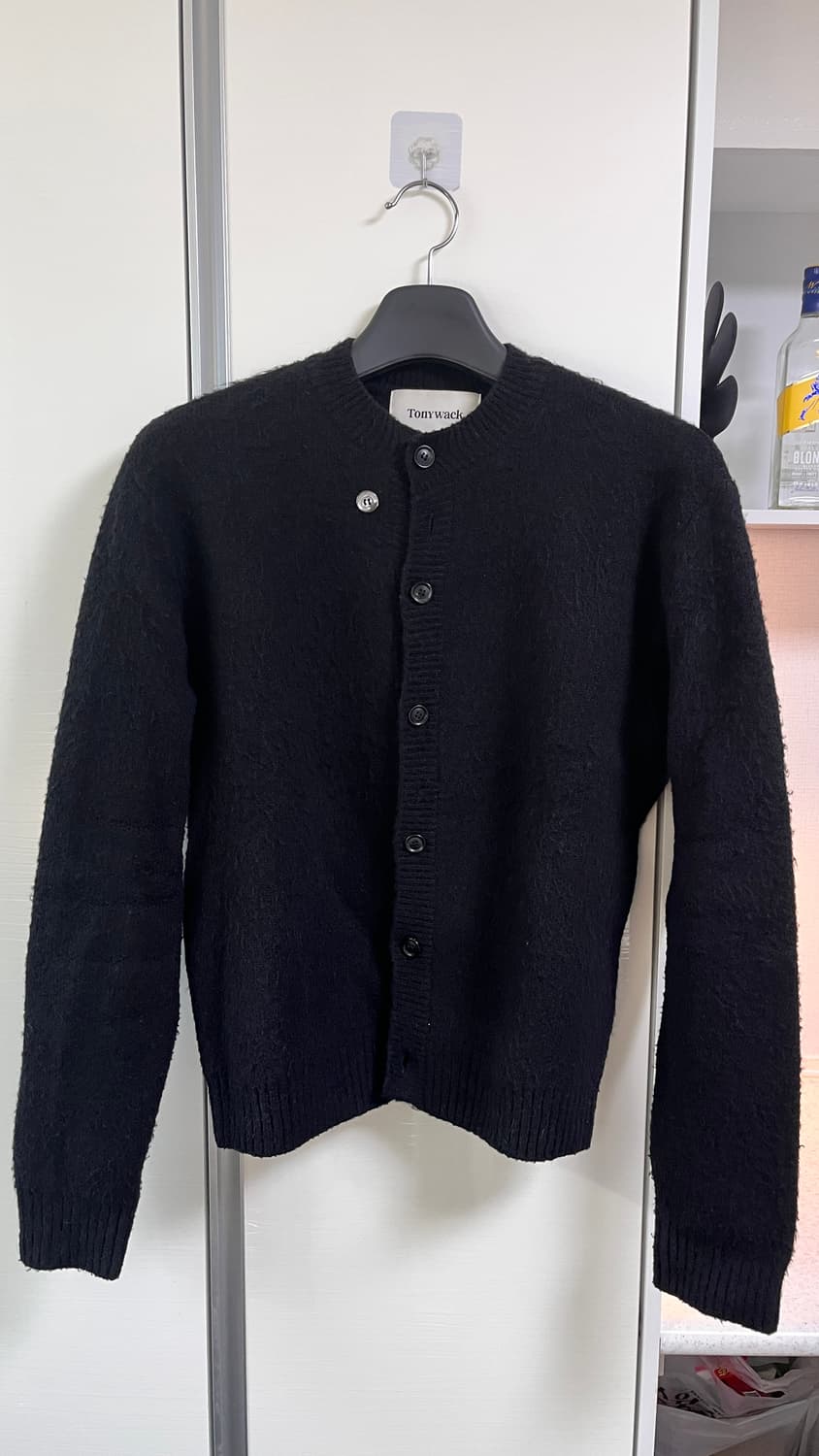 [L] 토니웩 알파카 모헤어 가디건 블랙 상품이미지2