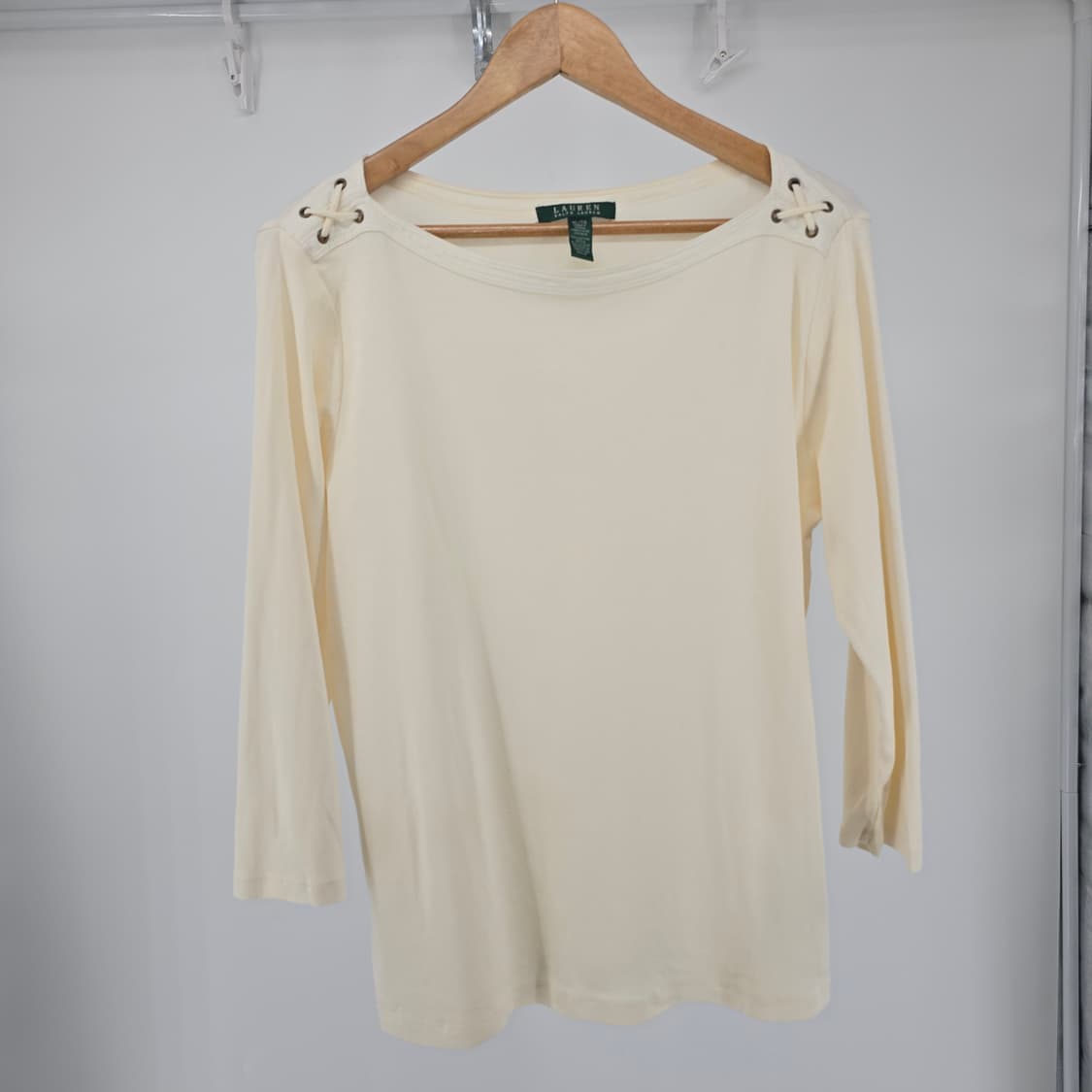 LAUREN RALPH LAUREN 레이스업 디테일 티셔츠 상품이미지8