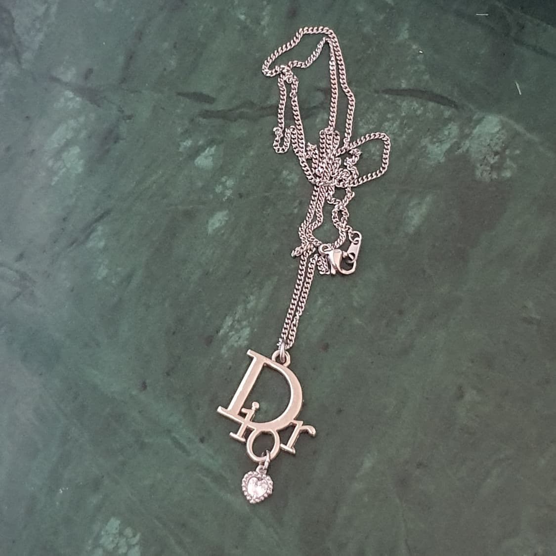 디올 오블리크 하트 빈티지 업사이클링 목걸이 상품이미지2