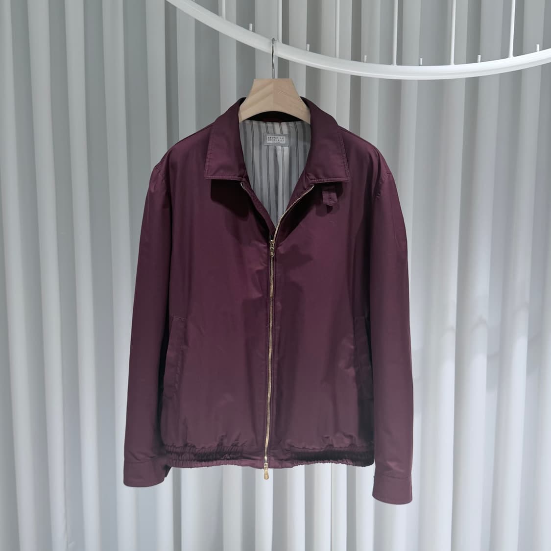 (A+/54) / 브루넬로 쿠치넬리 버건디 봄버 자켓 상품이미지1