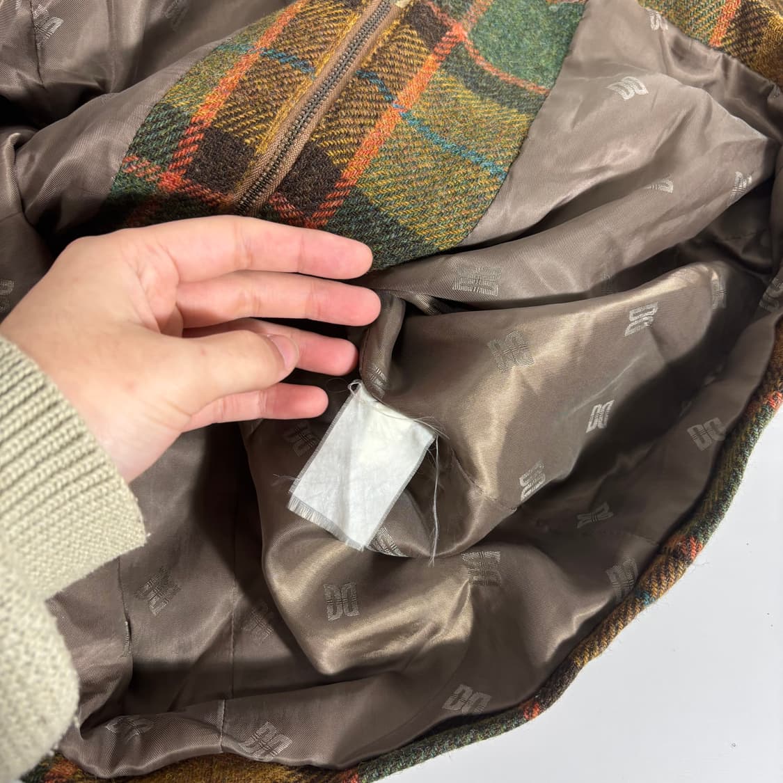 우먼M-L 닥스우먼 스웨이드포인트 트위드 울자켓 상품이미지5