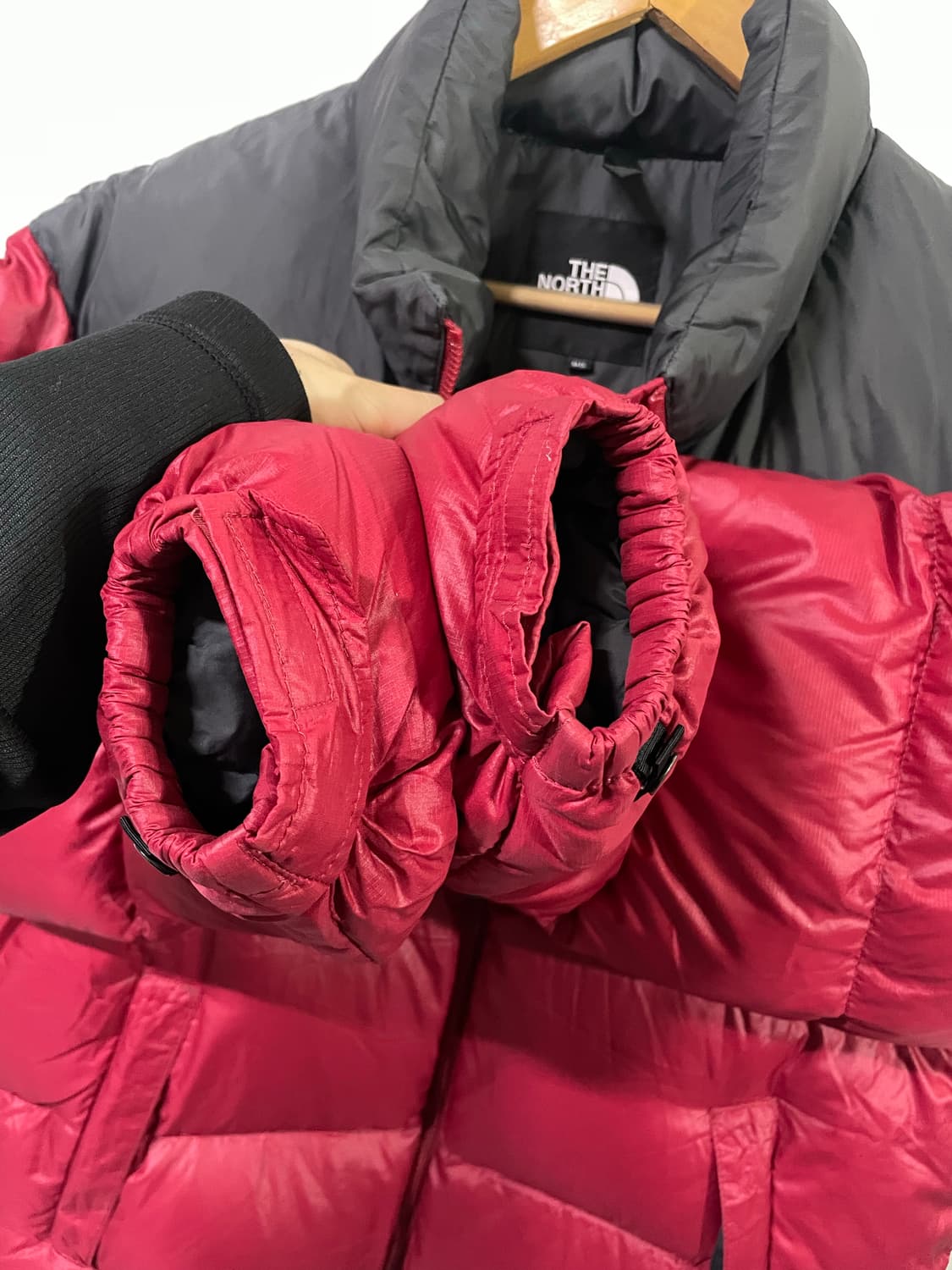 노스페이스 눕시 패딩 점퍼 레어색상 레드 넉넉100 상품이미지7