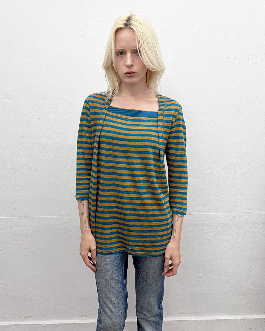 히로코 코시노 스트라이프 탑 상품이미지1