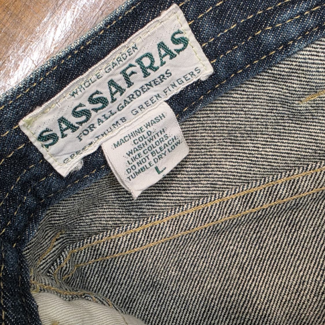 SASSAFRAS Fall Leaf Pants 데님쇼츠(L 상품이미지9