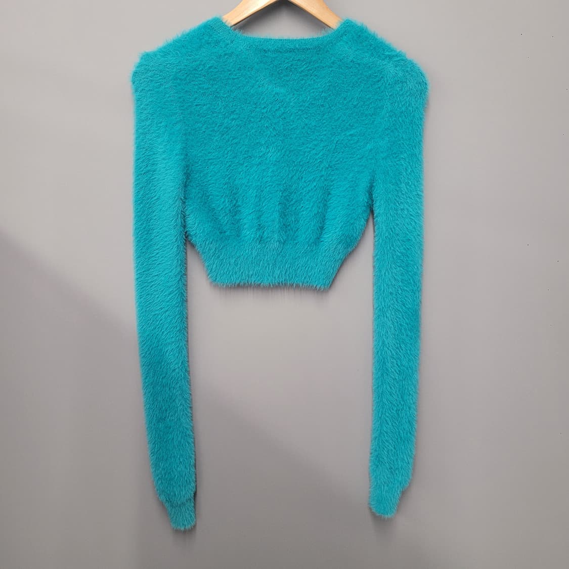 Zara 자라 앙고라 크롭 가디건 아쿠아 블루 상품이미지2