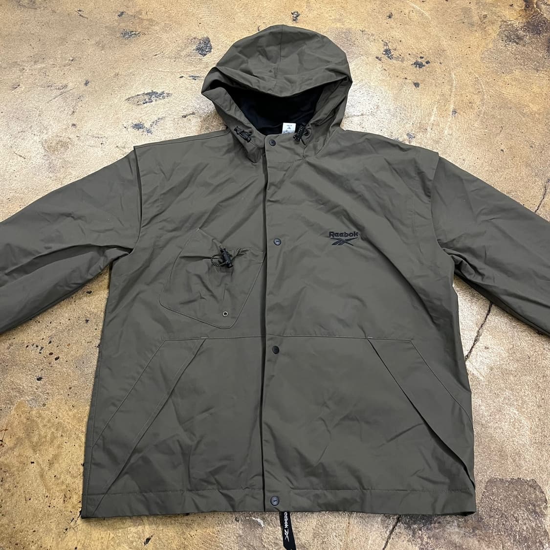 [정품/M] 리복 후드 바람막이 자켓 카키색 b15 상품이미지3