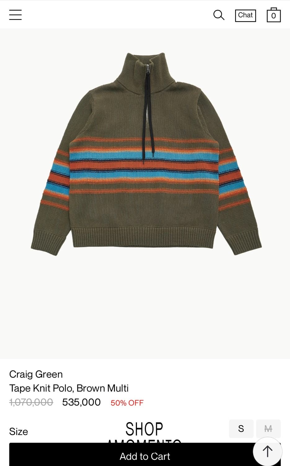 크레이그 그린 테이프 니트 S / 새상품 상품이미지2