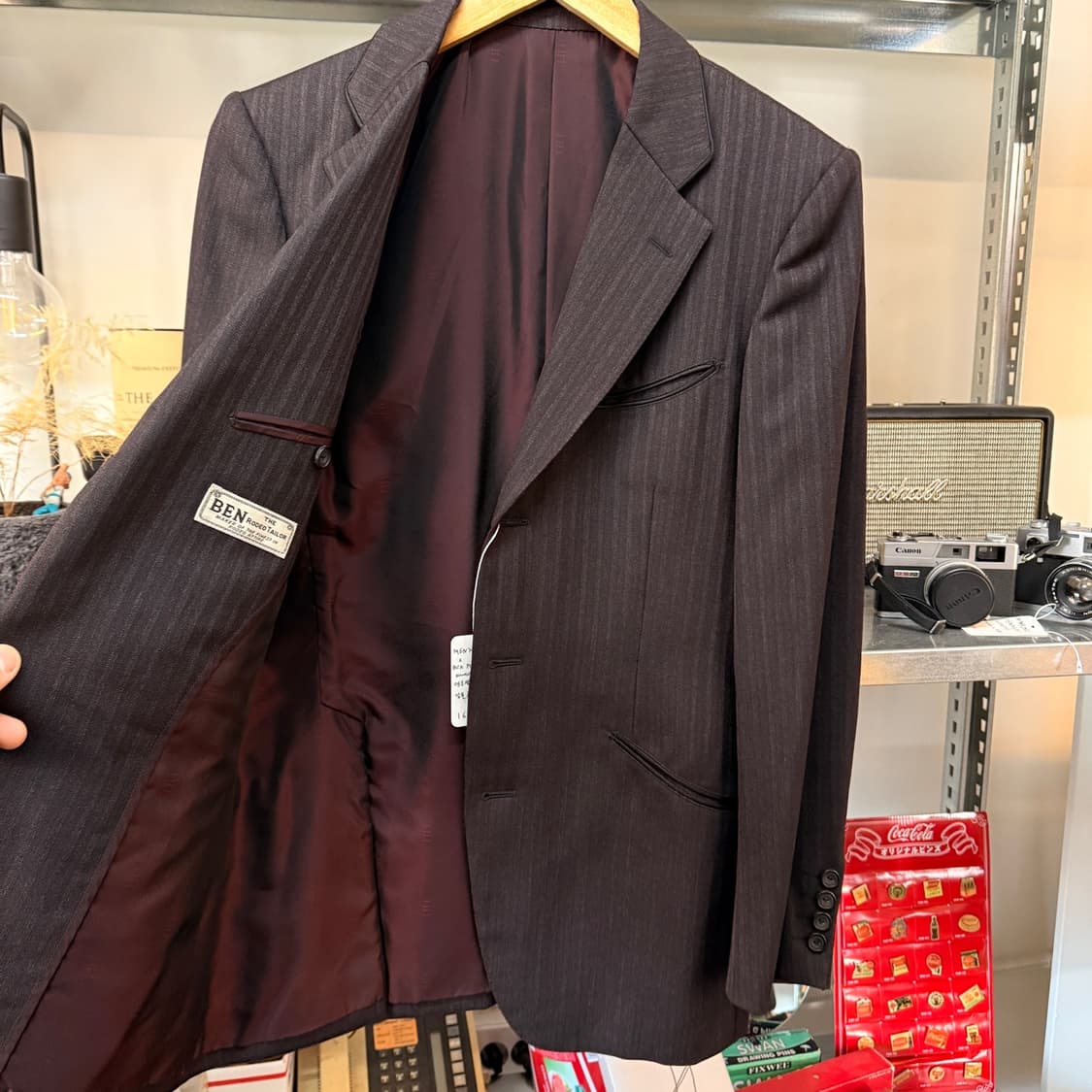 80 ~ 90S 맨즈 비기 X 벤 로데오 콜라보스트라이프 블레이저 상품이미지5