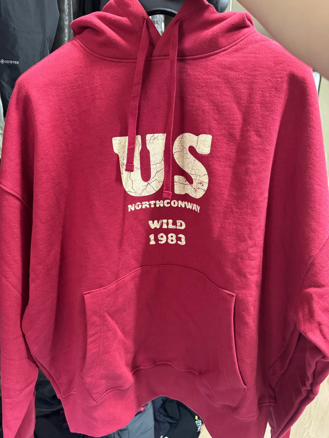 와일드띵스 빈티지 후드티 Burgundy 상품이미지1