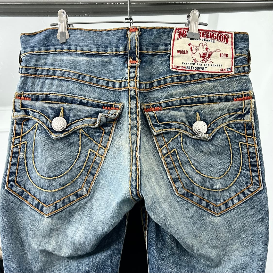 트루릴리전 월드투어 데미지 데님 팬츠 상품이미지6