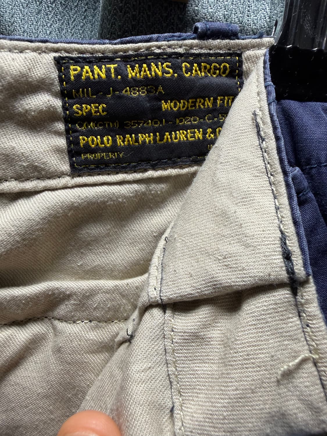 폴로 랄프 로렌 빈티지 카고 팬츠 네이비 - 32 상품이미지2