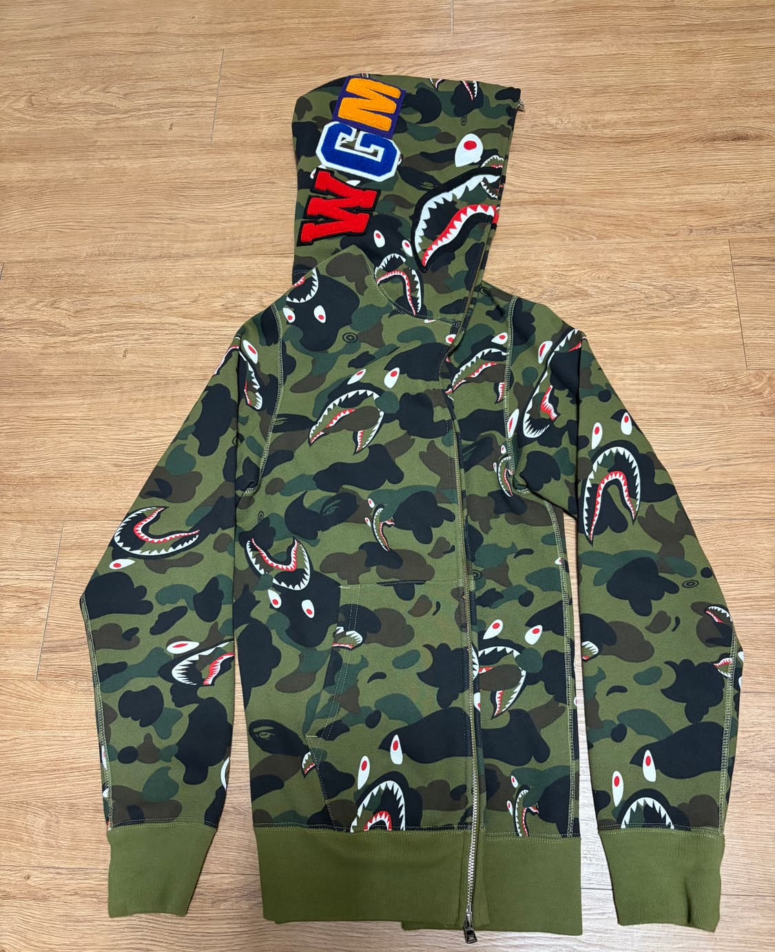 1 1st CAMO SHARK FULL ZIP HOODIE L사이즈 상품이미지1