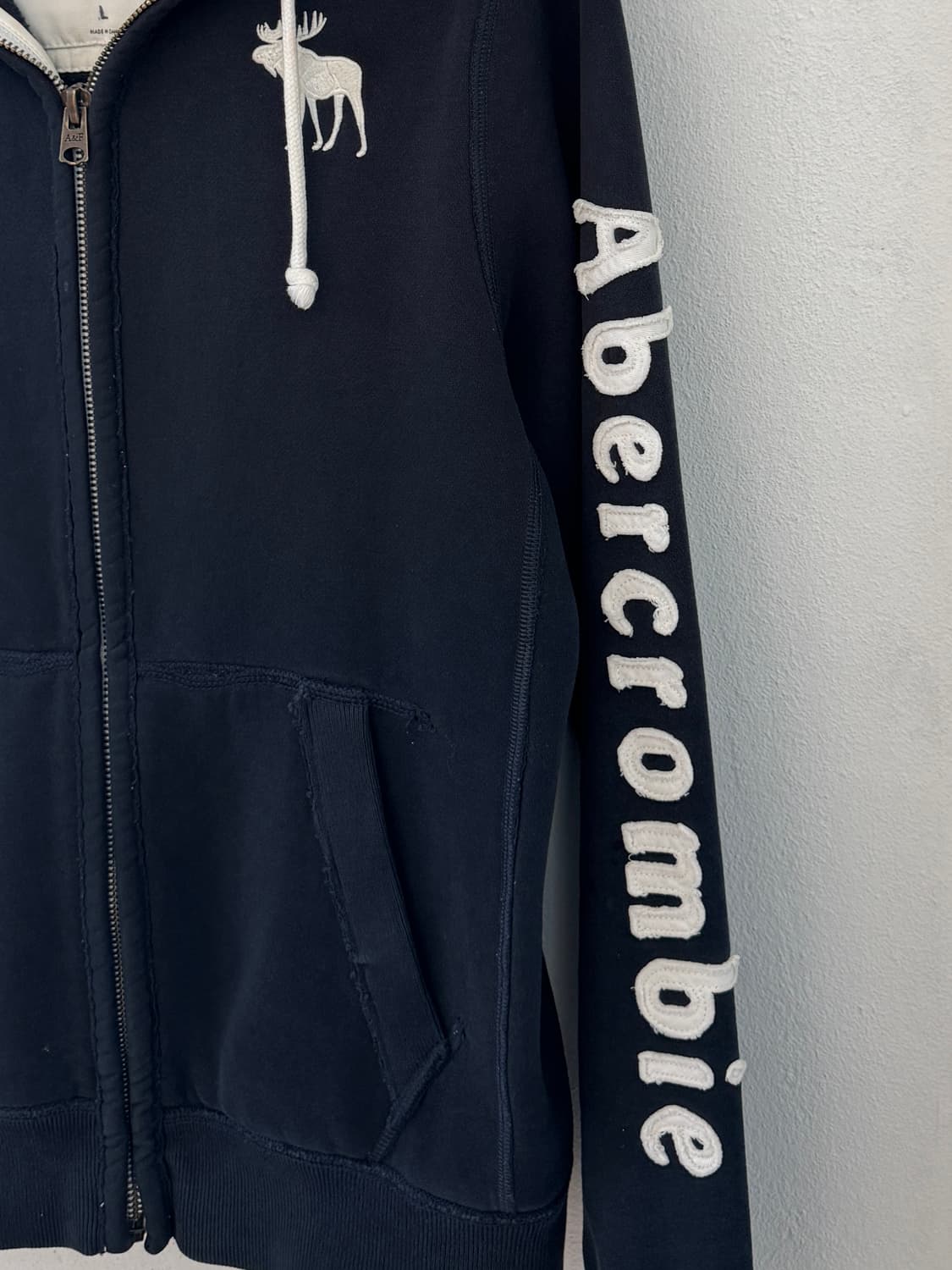 아베크롬비 순록 후드집업 블랙 상품이미지3