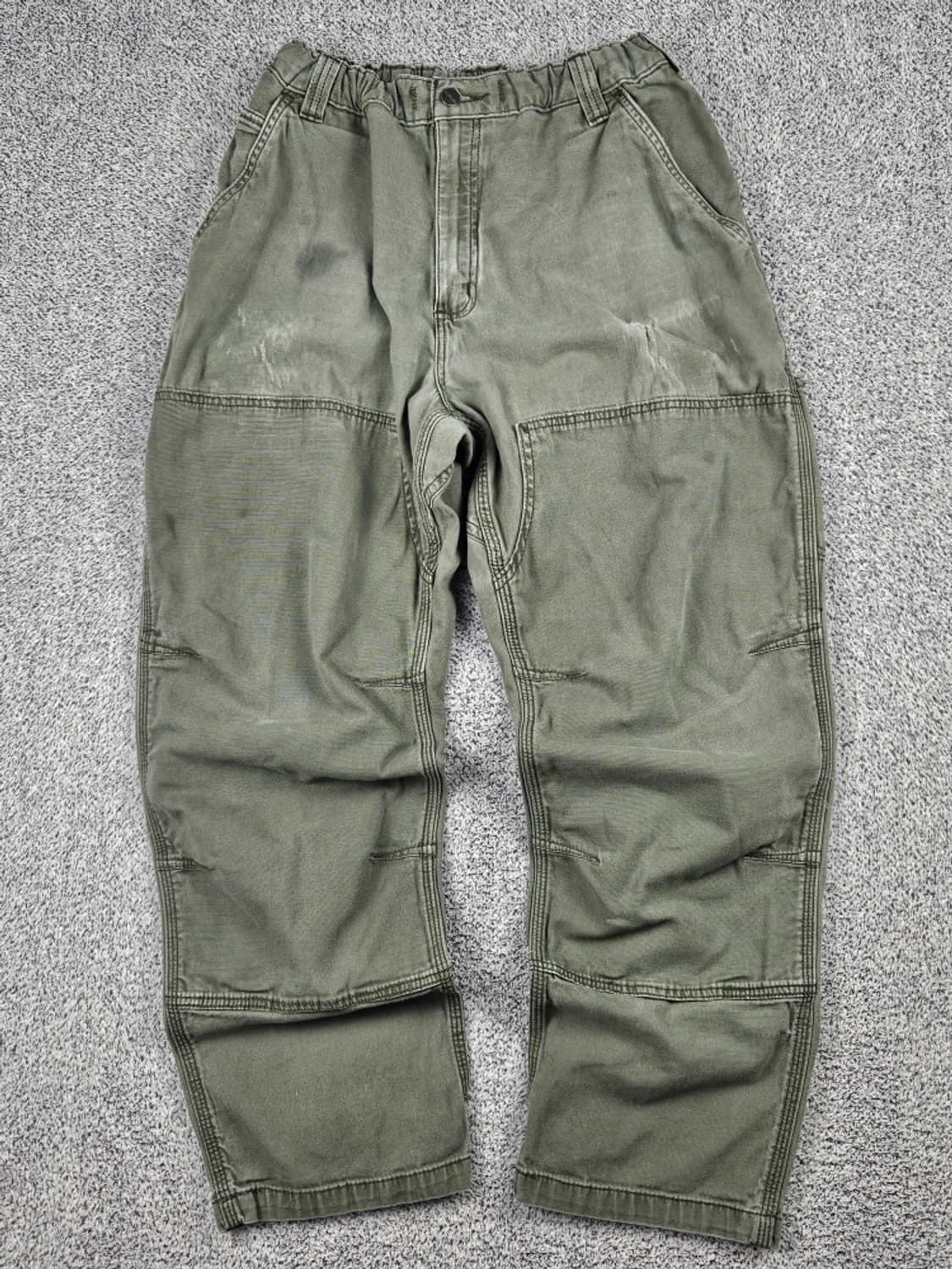 칼하트 캔버스 더블니 밴딩 커스텀 워크 팬츠 (40X30)/ 10231 상품이미지3