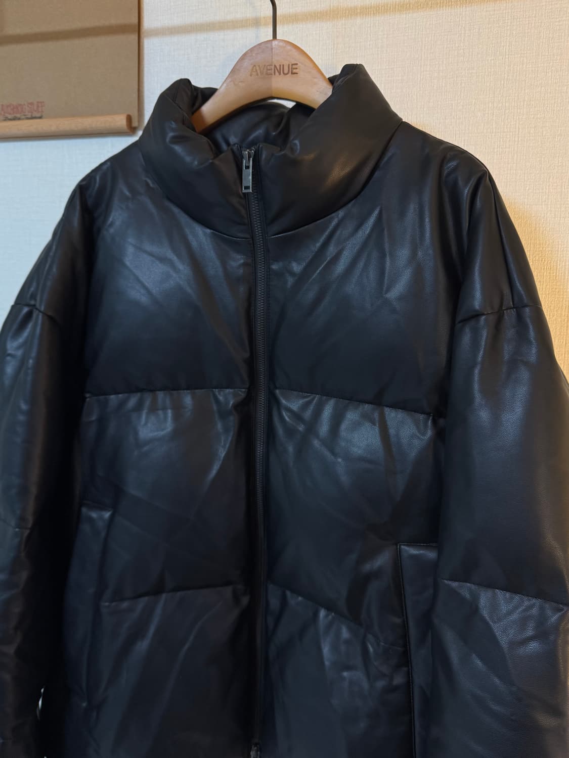 [XL]무신사 스탠다드 레더 숏패딩 상품이미지2