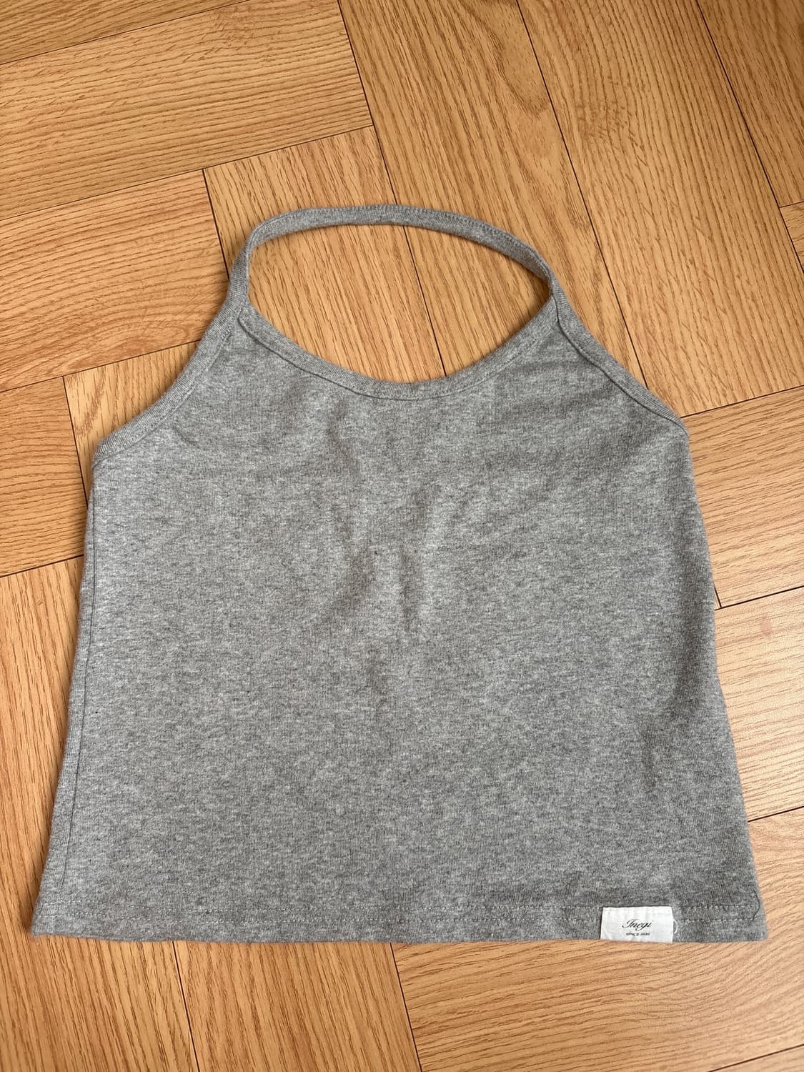 이네기 인 라인 홀터 슬리브리스 그레이  상품이미지2