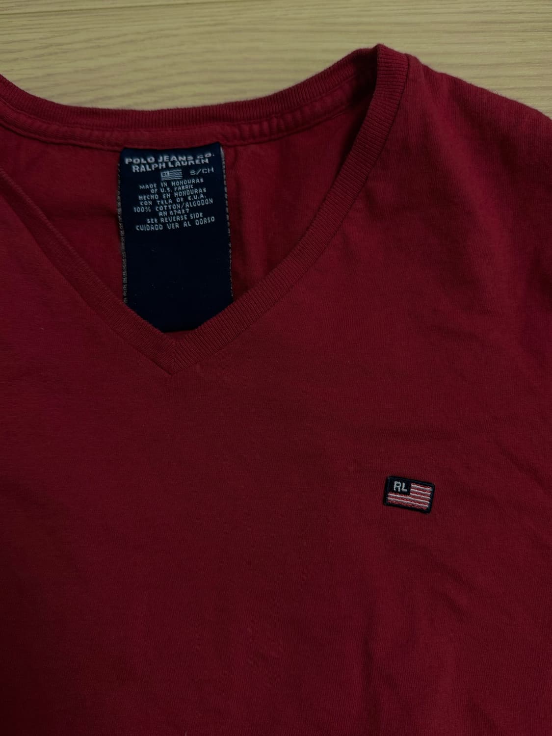 폴로 진 브이넥 반팔티 상품이미지5