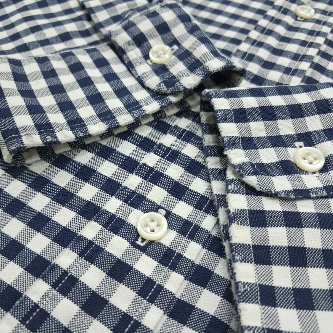 CN774 XL 폴로 랄프로렌 빅셔츠 네이비 깅엄체크 긴팔 셔츠 남방 상품이미지6