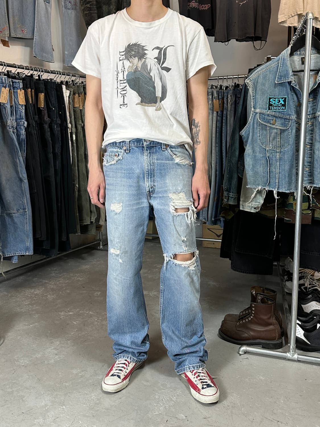 90's USA Made 빈티지 리바이스 517 부츠컷 상품이미지4