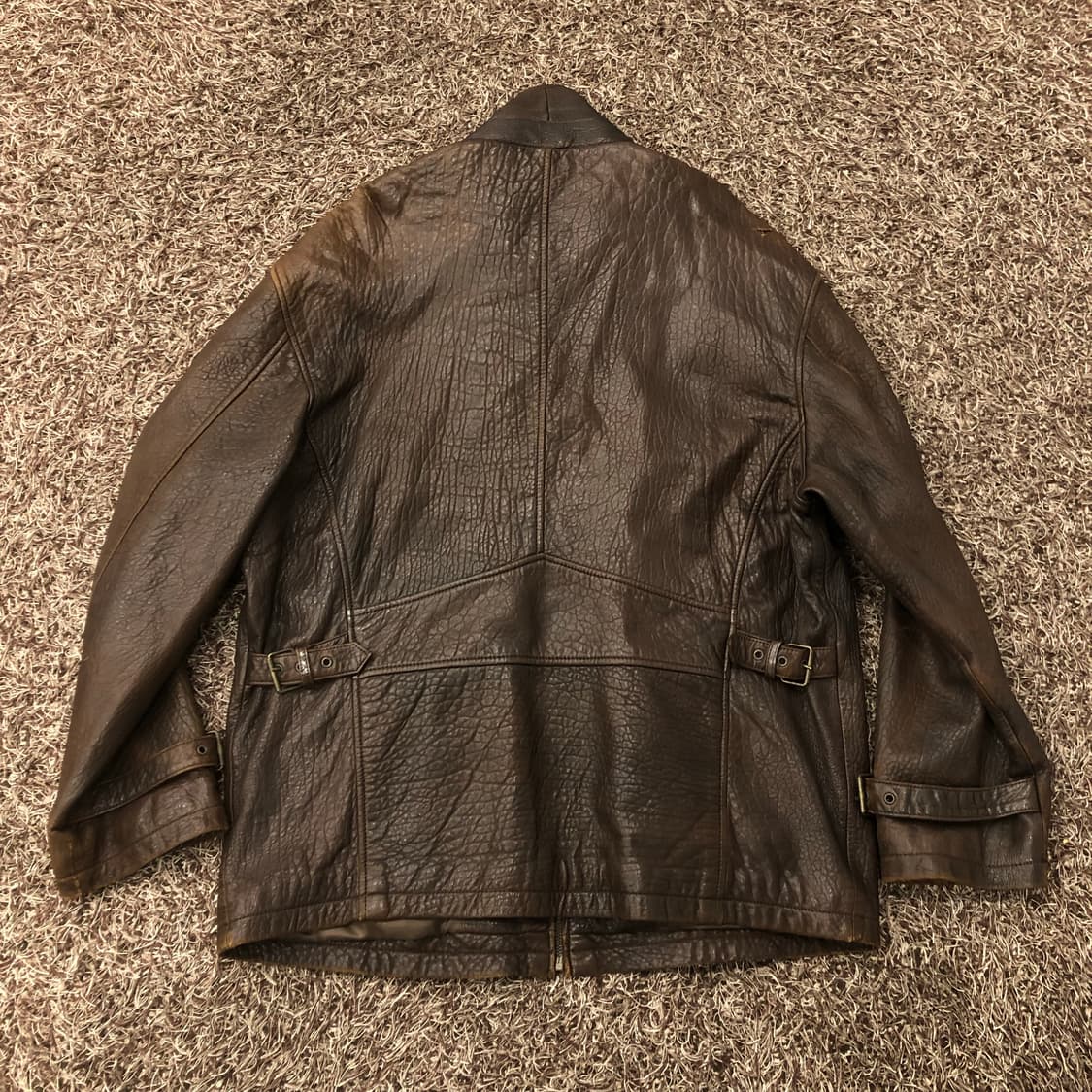 PGA투어 양가죽 브라운 레더 가죽 자켓 상품이미지5