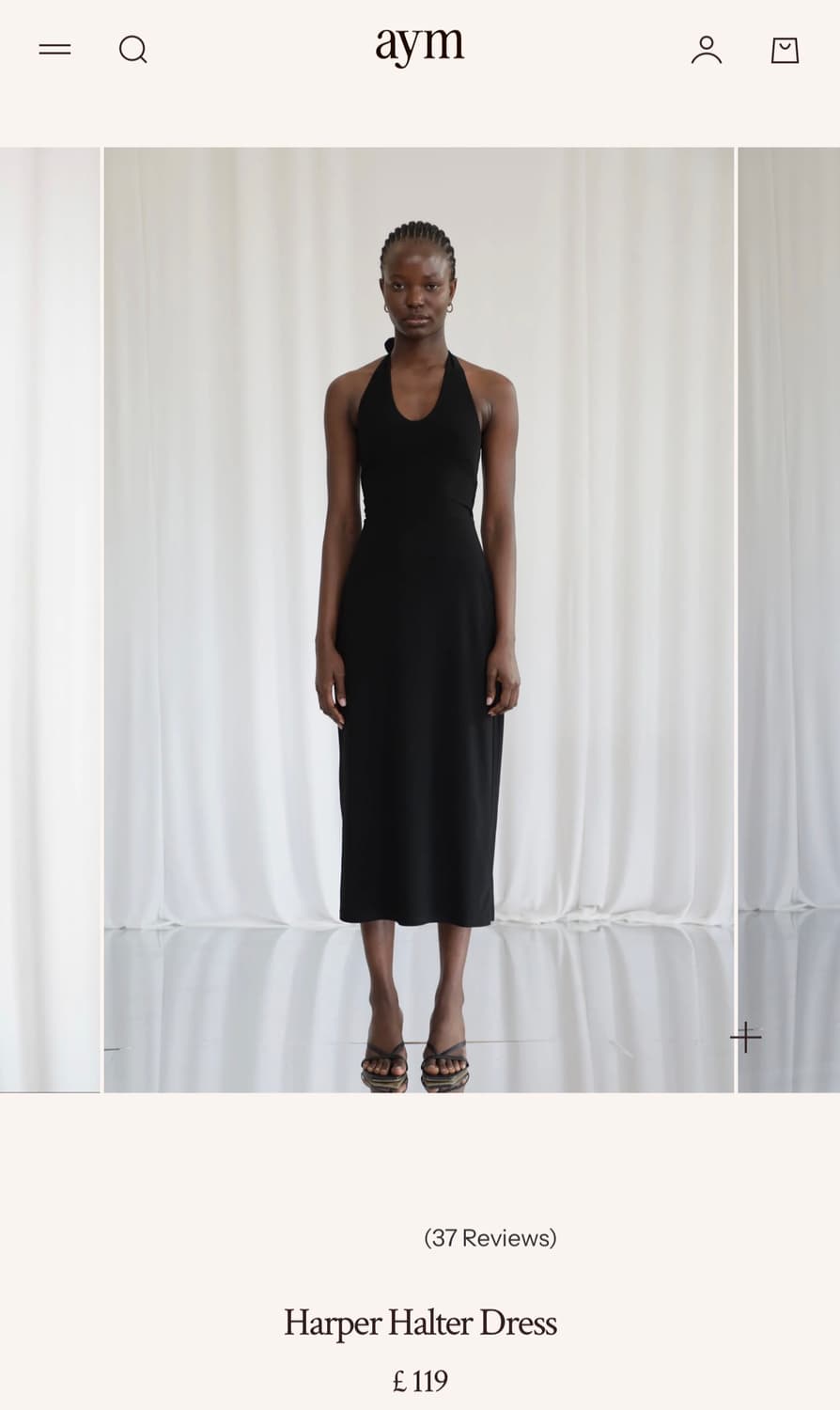AYM 블랙 홀터 드레스 상품이미지1