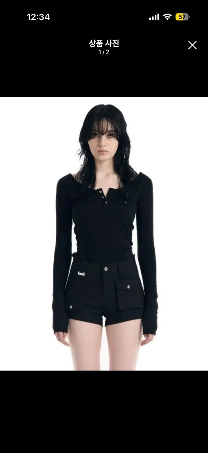 보헴서 숏팬츠 쇼츠 블랙 상품이미지1