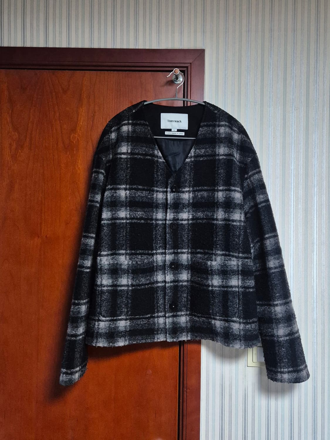 토니웩 모헤어 가디건 Checked Black/Ecru 상품이미지1