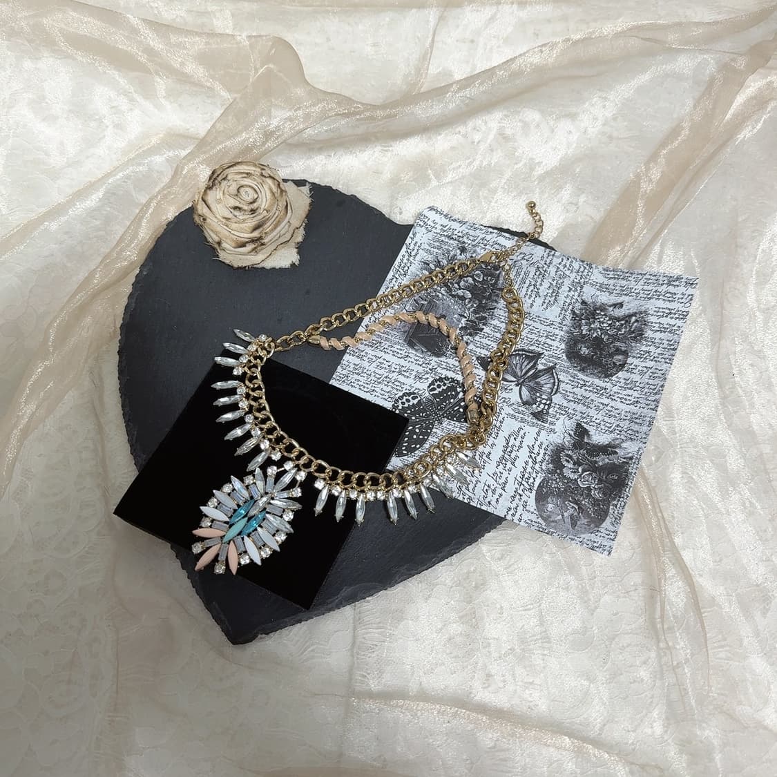 빈티지 레이어드 오리엔탈 쿠바체인 목걸이 상품이미지2