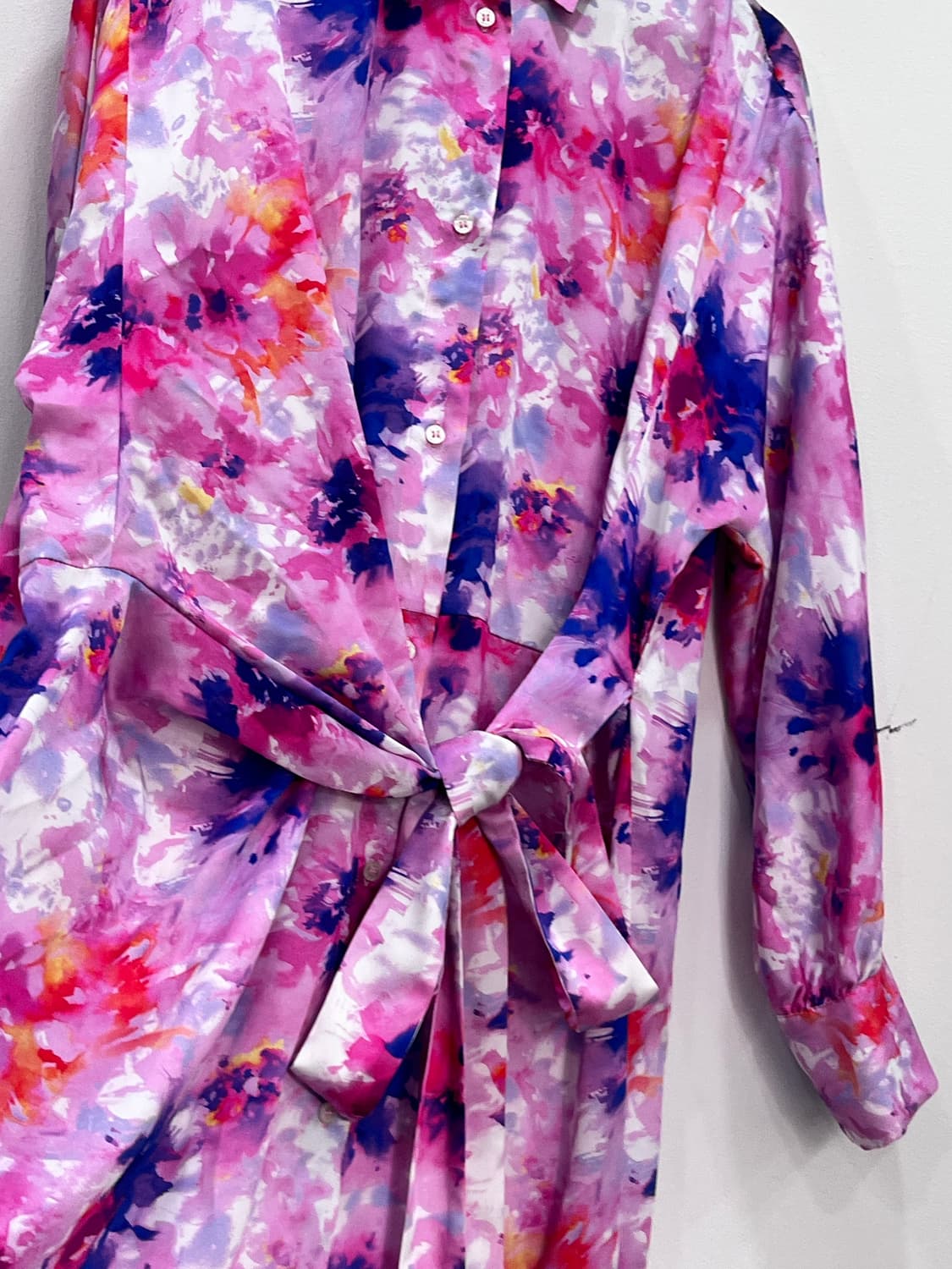 MSGM 밀라노 플라워 리본 롱 셔츠 원피스 IT40 SM 상품이미지3