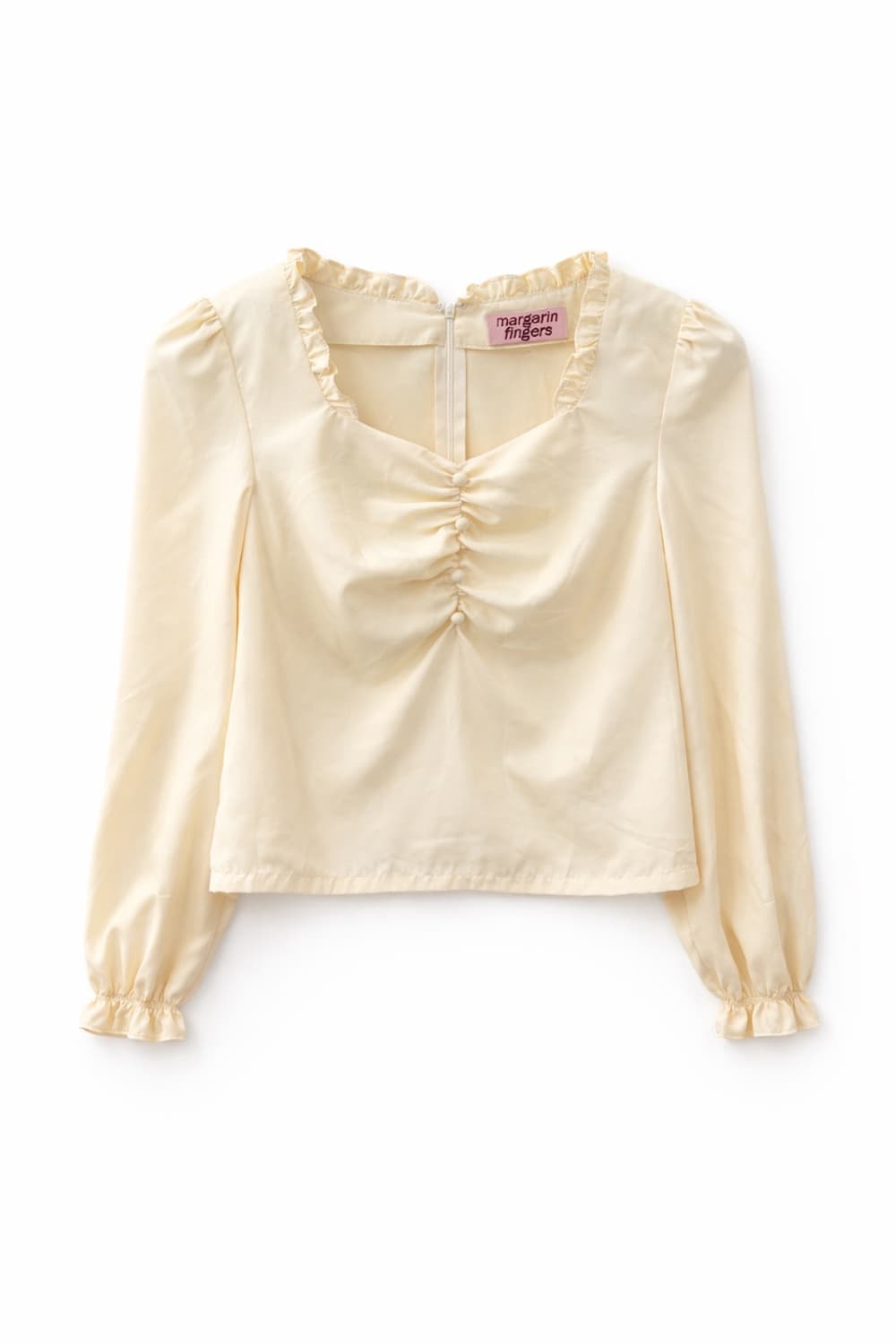 margarin fingers 아이보리 프릴 블라우스 상품이미지1