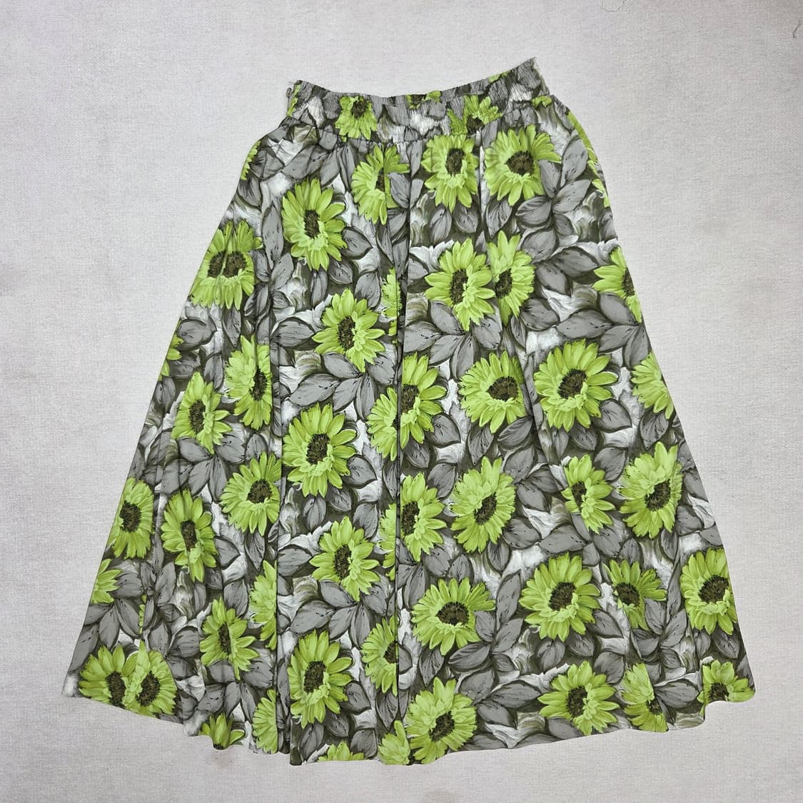 모리걸 하구미 라임 플라워 롱 스커트 상품이미지1