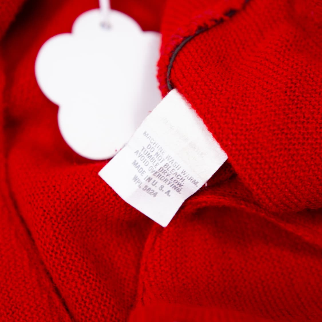 80s IZOD 라코스테 아크릴 가디건 레드 상품이미지8