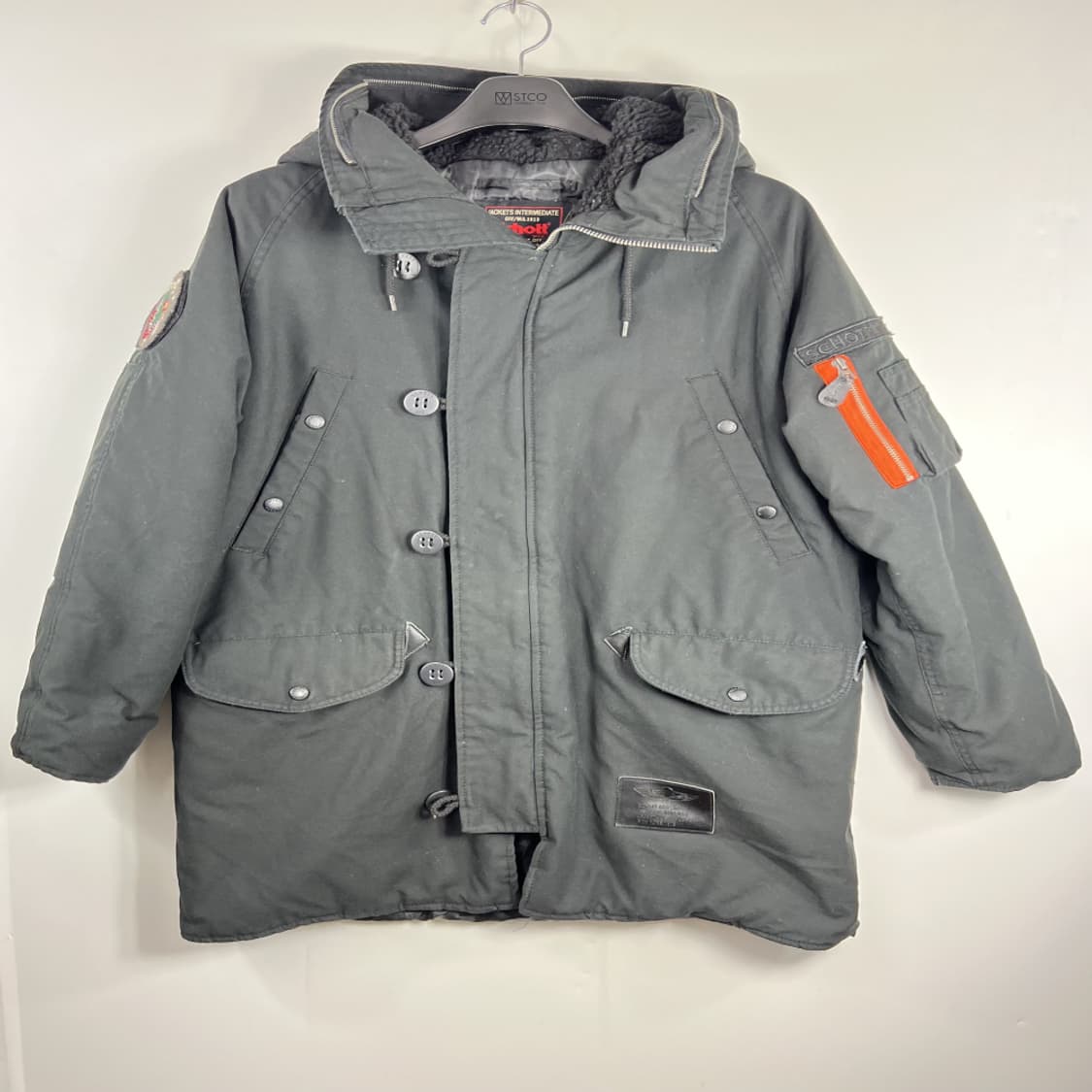 [L]  schoot 쇼트 야상 패딩자켓 너구리퍼X 상품이미지1