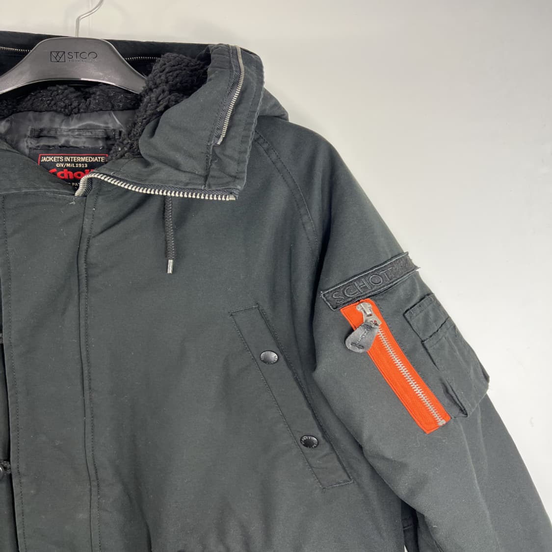 [L]  schoot 쇼트 야상 패딩자켓 너구리퍼X 상품이미지2