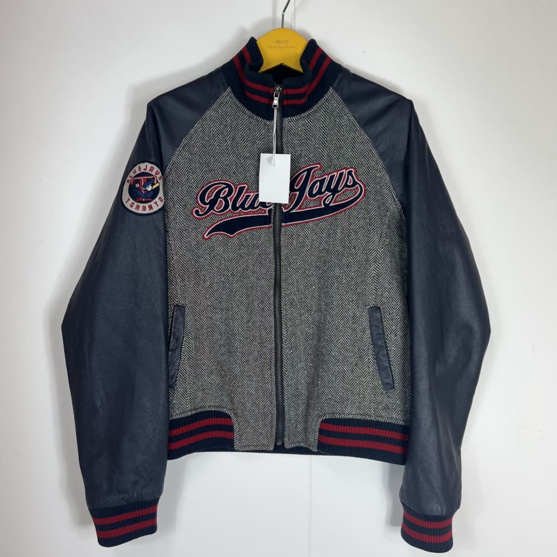 (95) MLB 헤링본 레더 가죽 여자 누빔자켓 상품이미지1