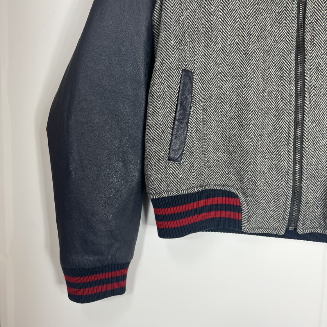 (95) MLB 헤링본 레더 가죽 여자 누빔자켓 상품이미지3