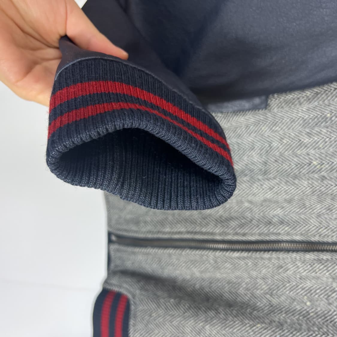 (95) MLB 헤링본 레더 가죽 여자 누빔자켓 상품이미지4